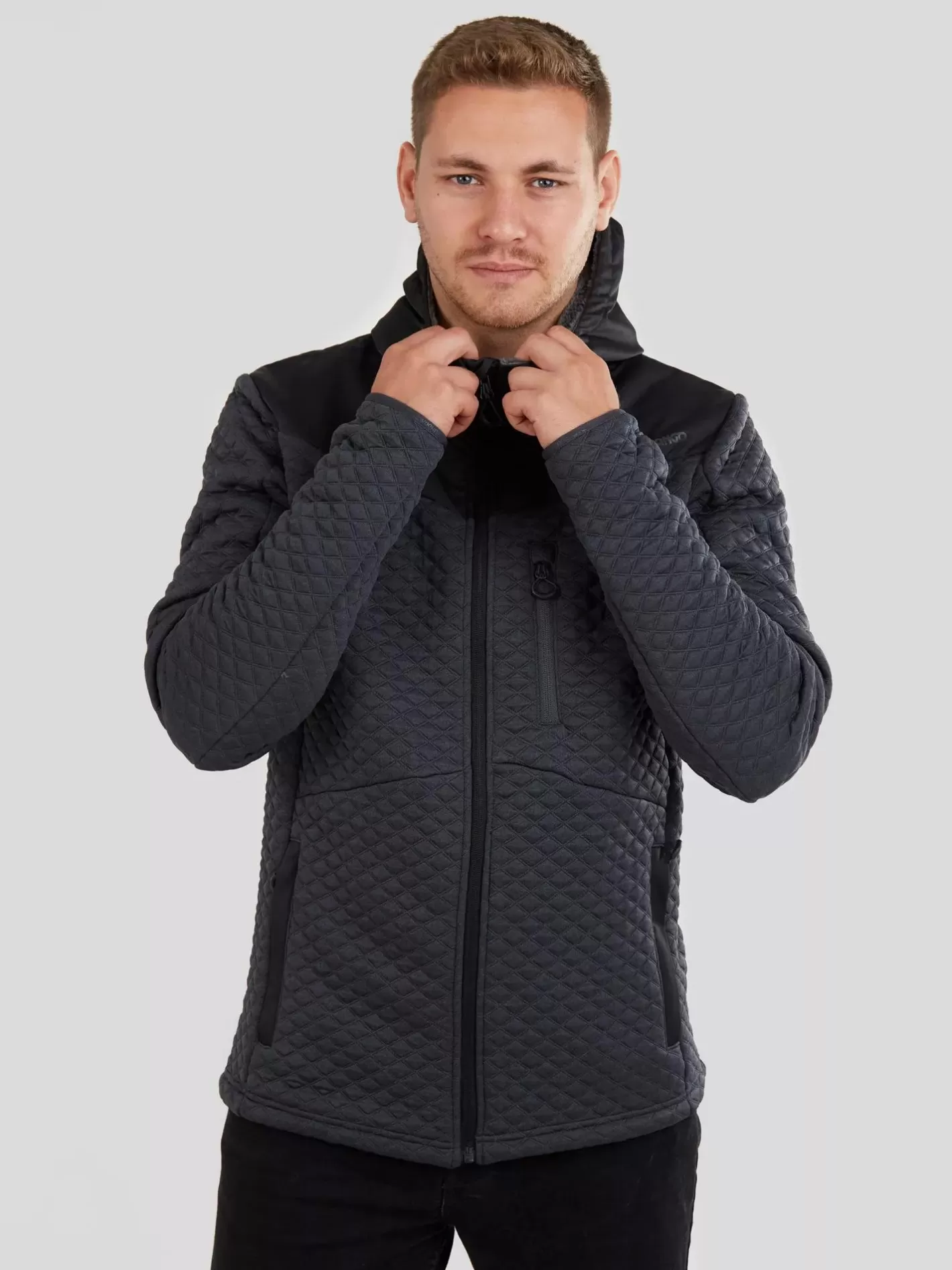 Softshell & Fleece^Fundango Ashford Insulated Fleece Jacket Black