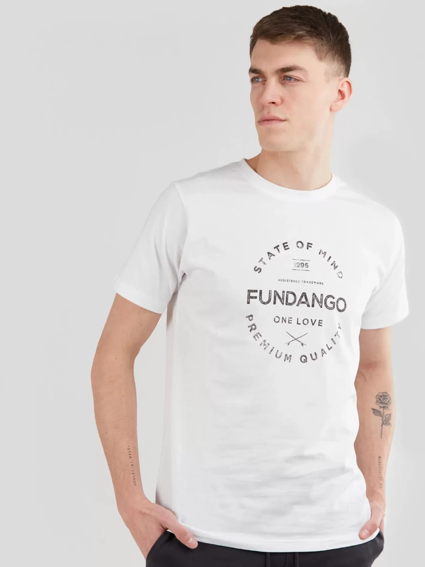 T-Shirt^Fundango Basic - T Logo-4 T-Shirt White