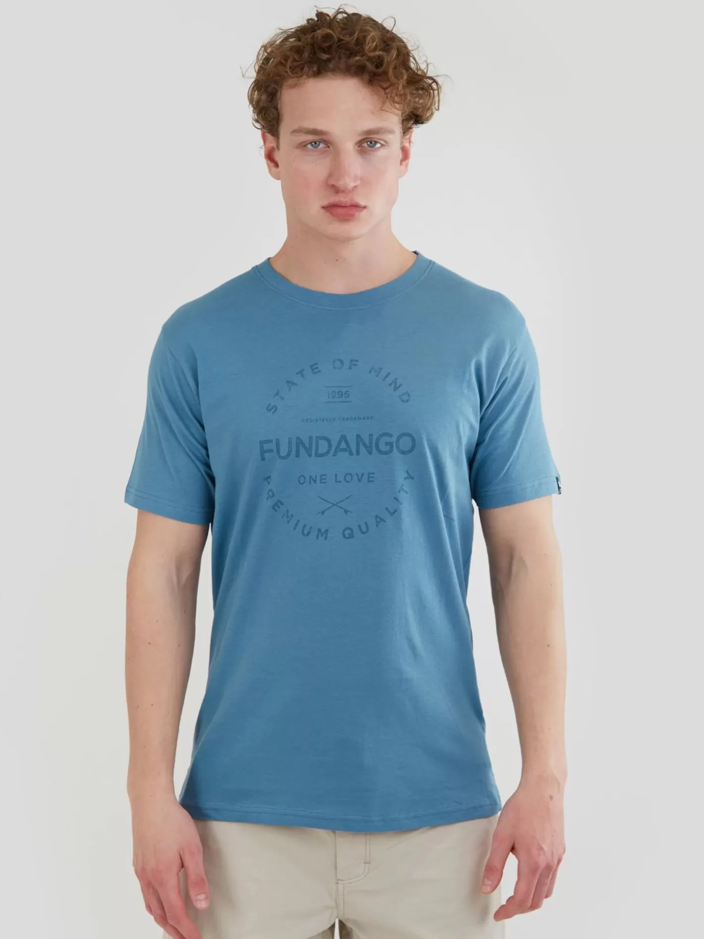 T-Shirt^Fundango Basic - T Logo-4 T-Shirt Blue