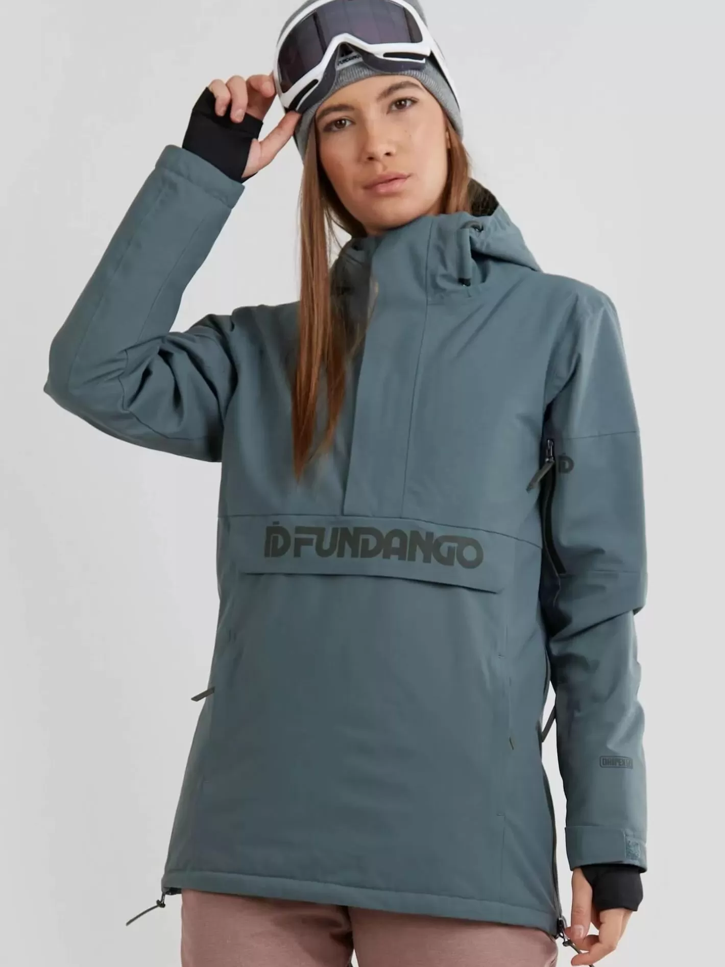 Ski Jacket^Fundango Birch Logo Anorak Oliv