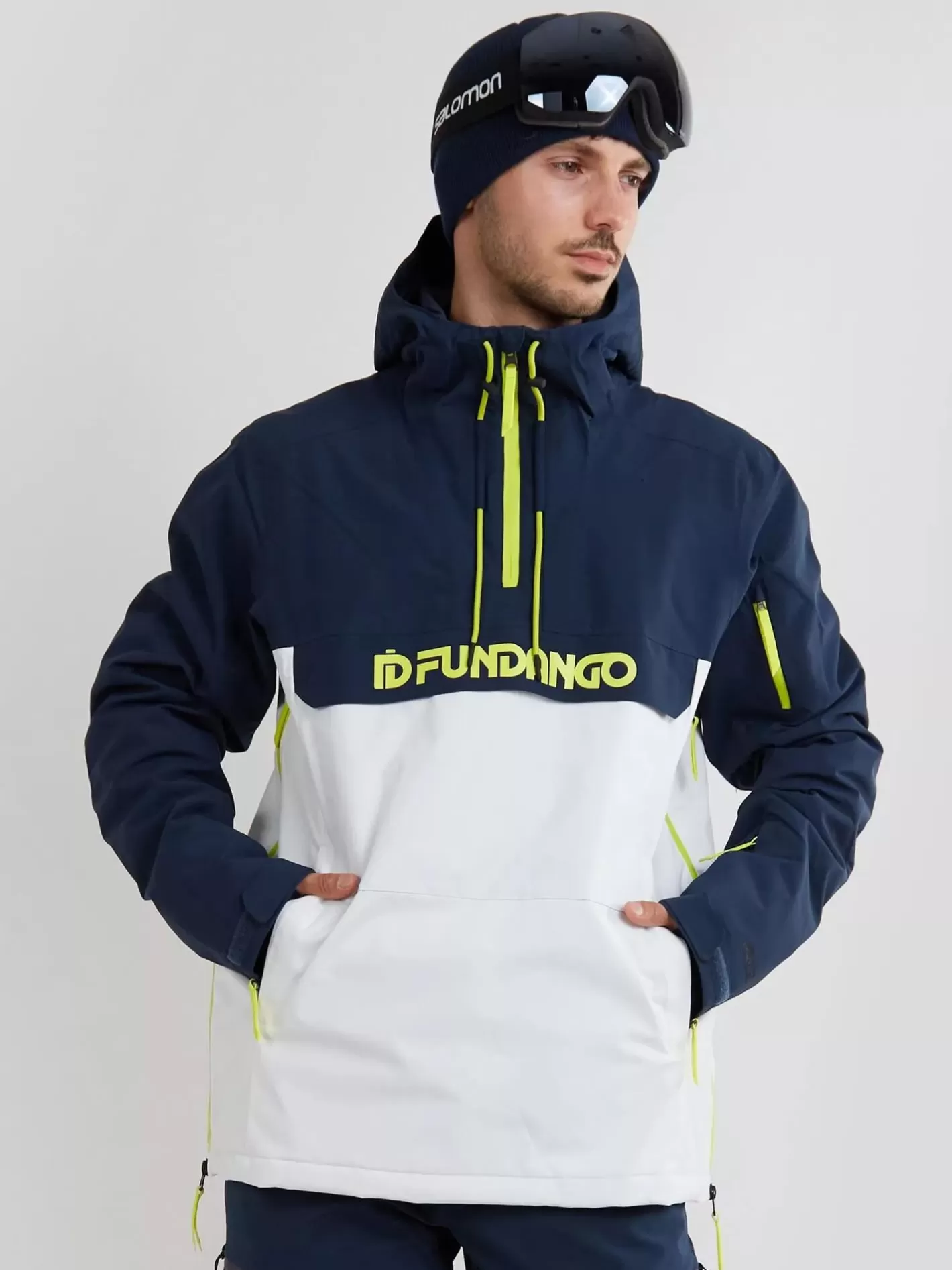 Ski Jacket^Fundango Burnaby Logo Anorak White