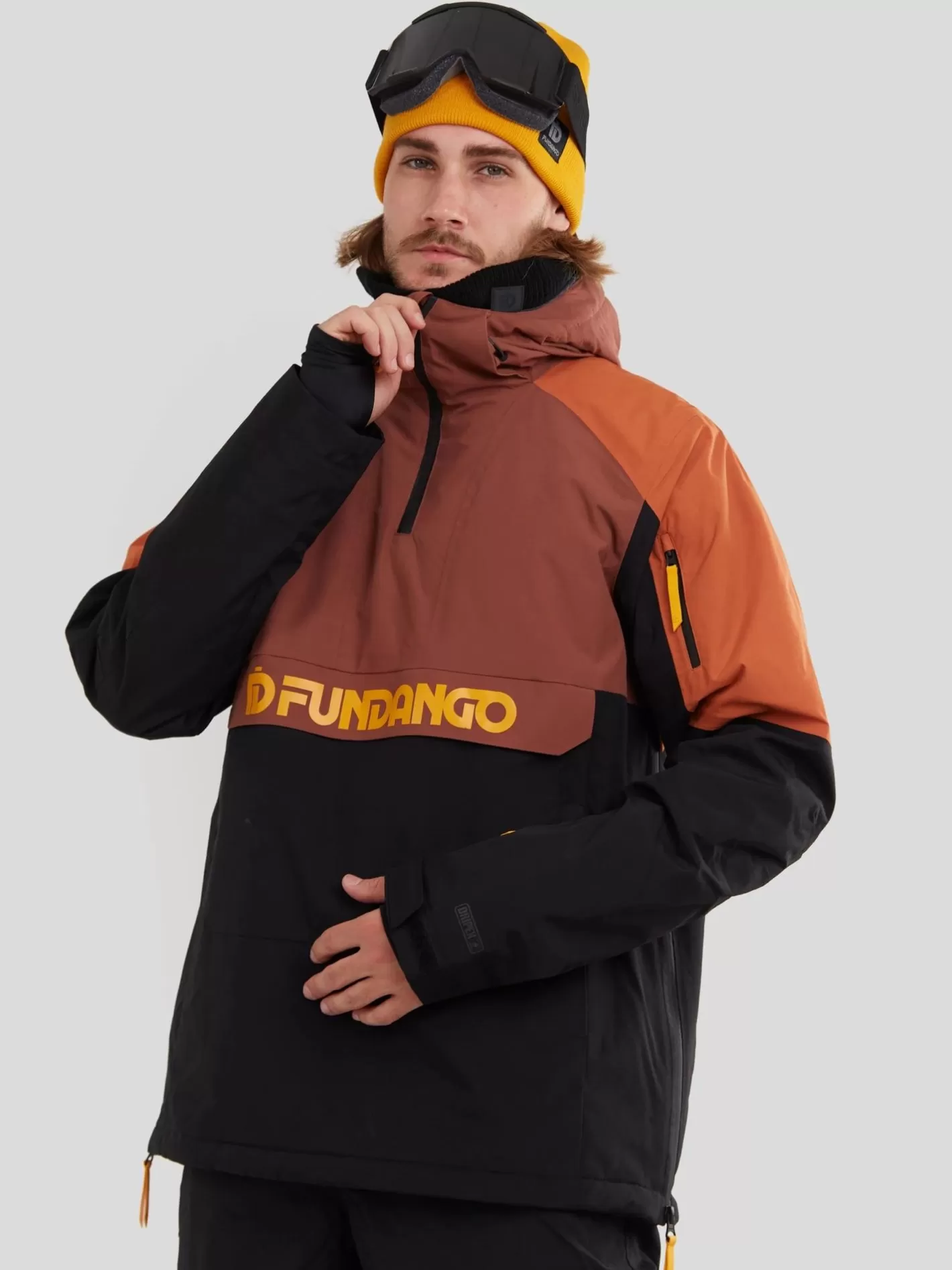 Ski Jacket^Fundango Burnaby Logo Anorak Red