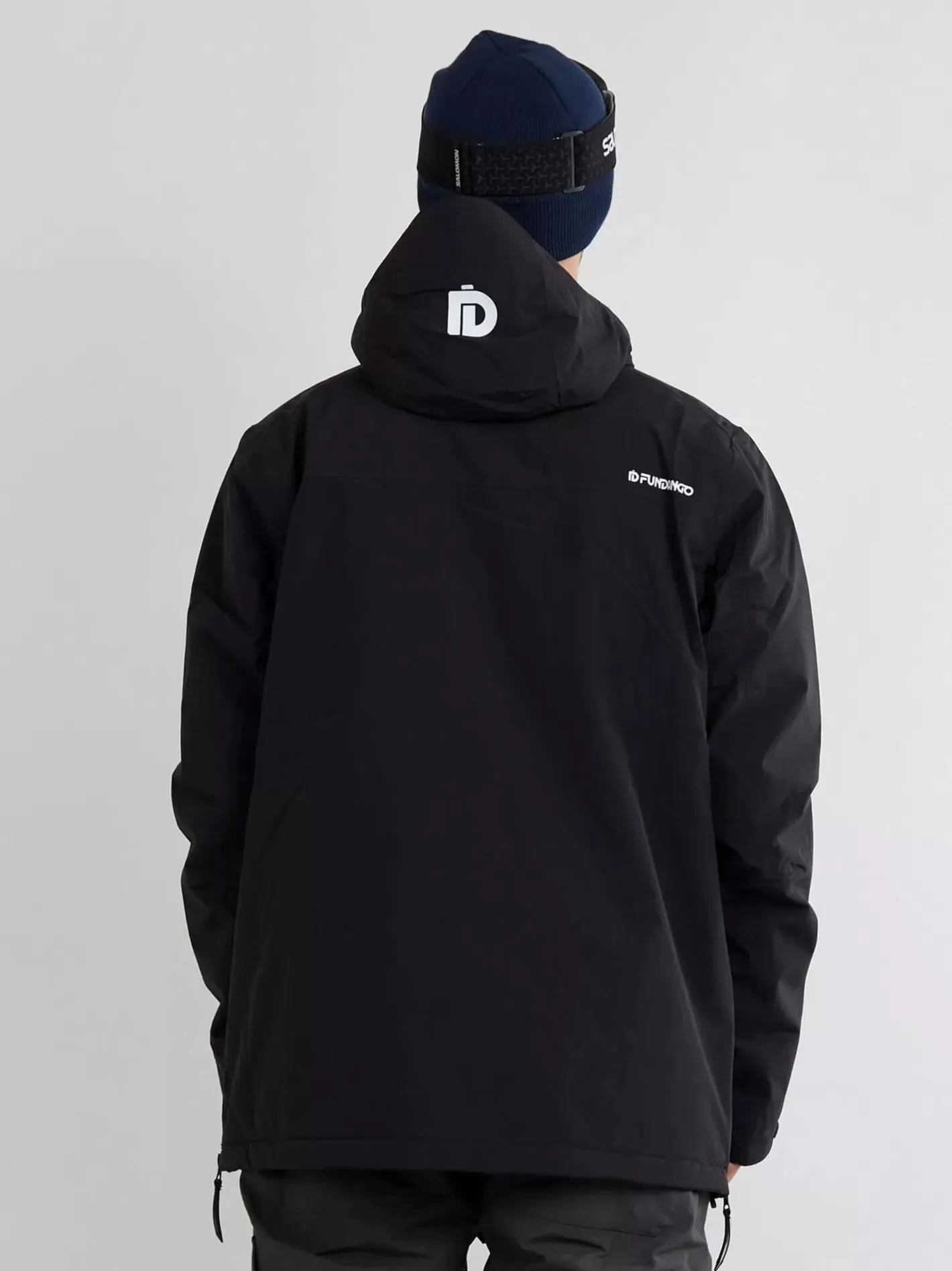 Ski Jacket^Fundango Burnaby Logo Anorak Black