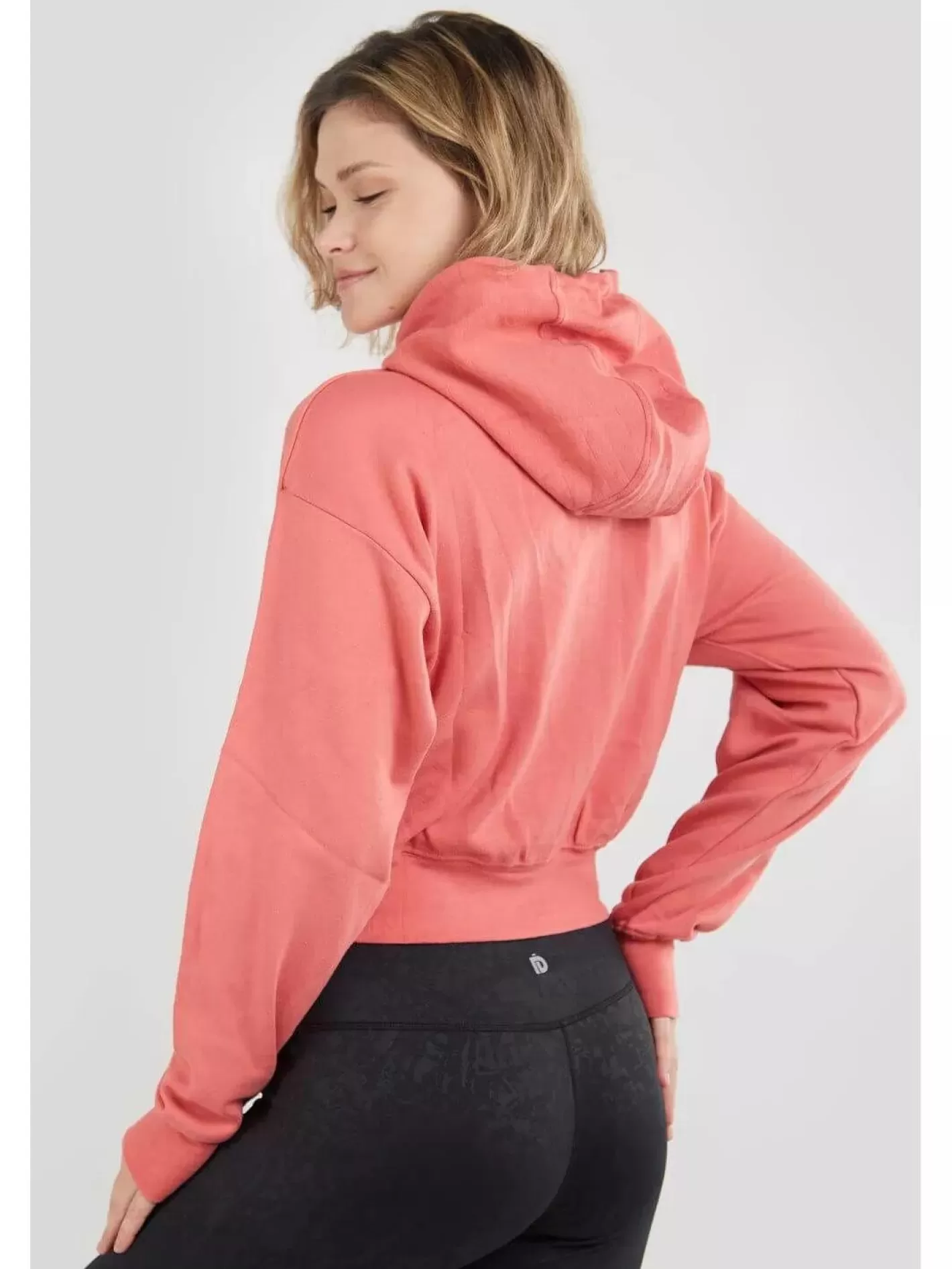 Sweatshirt^Fundango Draug Crop Hoodie Magenta