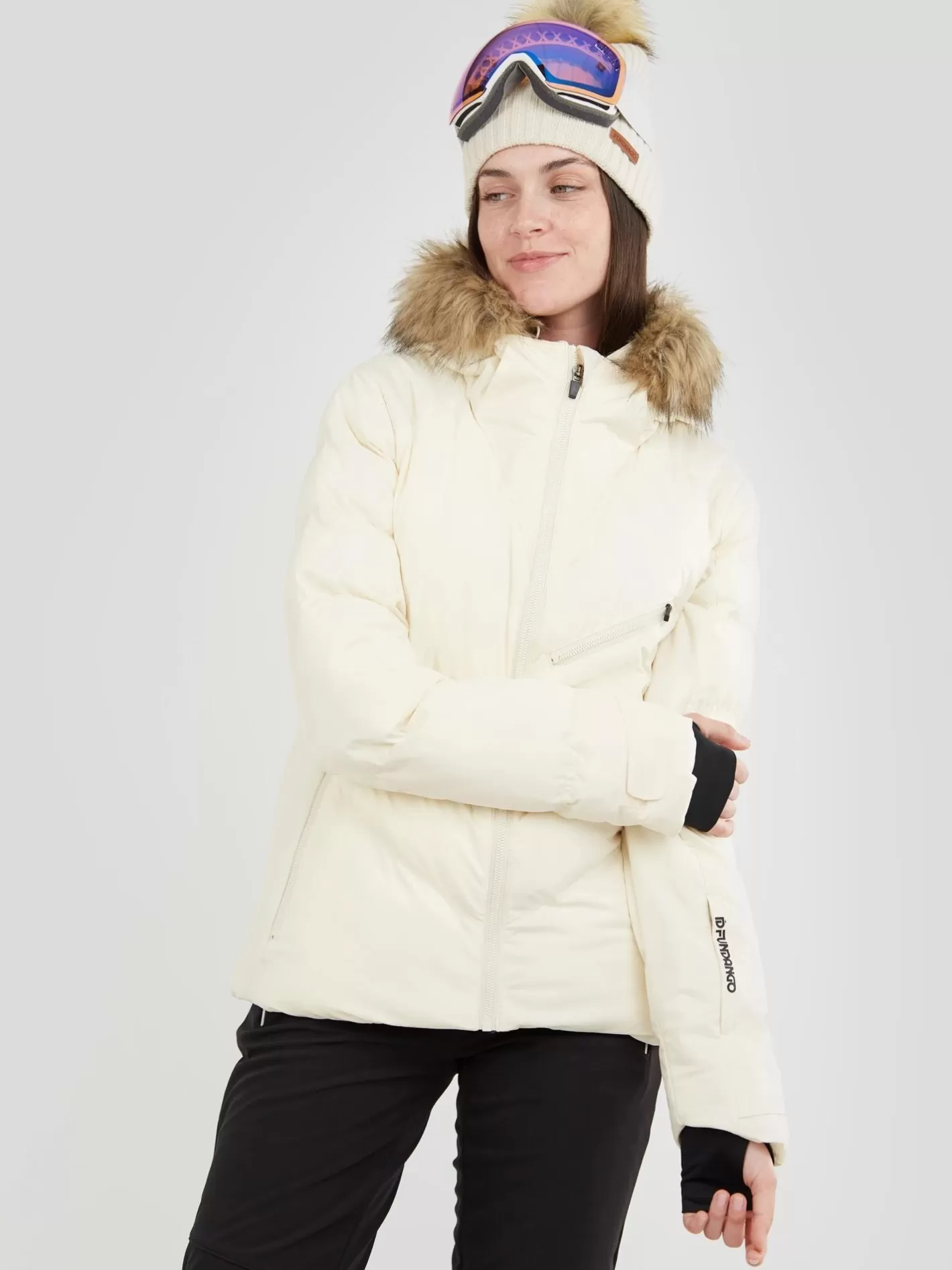 Ski Jacket^Fundango Elyra Fur Padded Jacket White