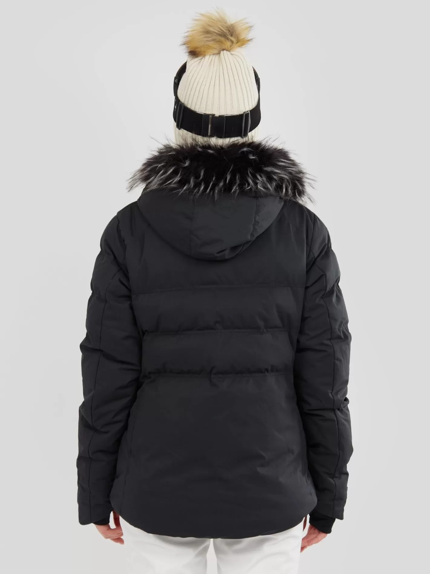 Ski Jacket^Fundango Elyra Fur Padded Jacket Black