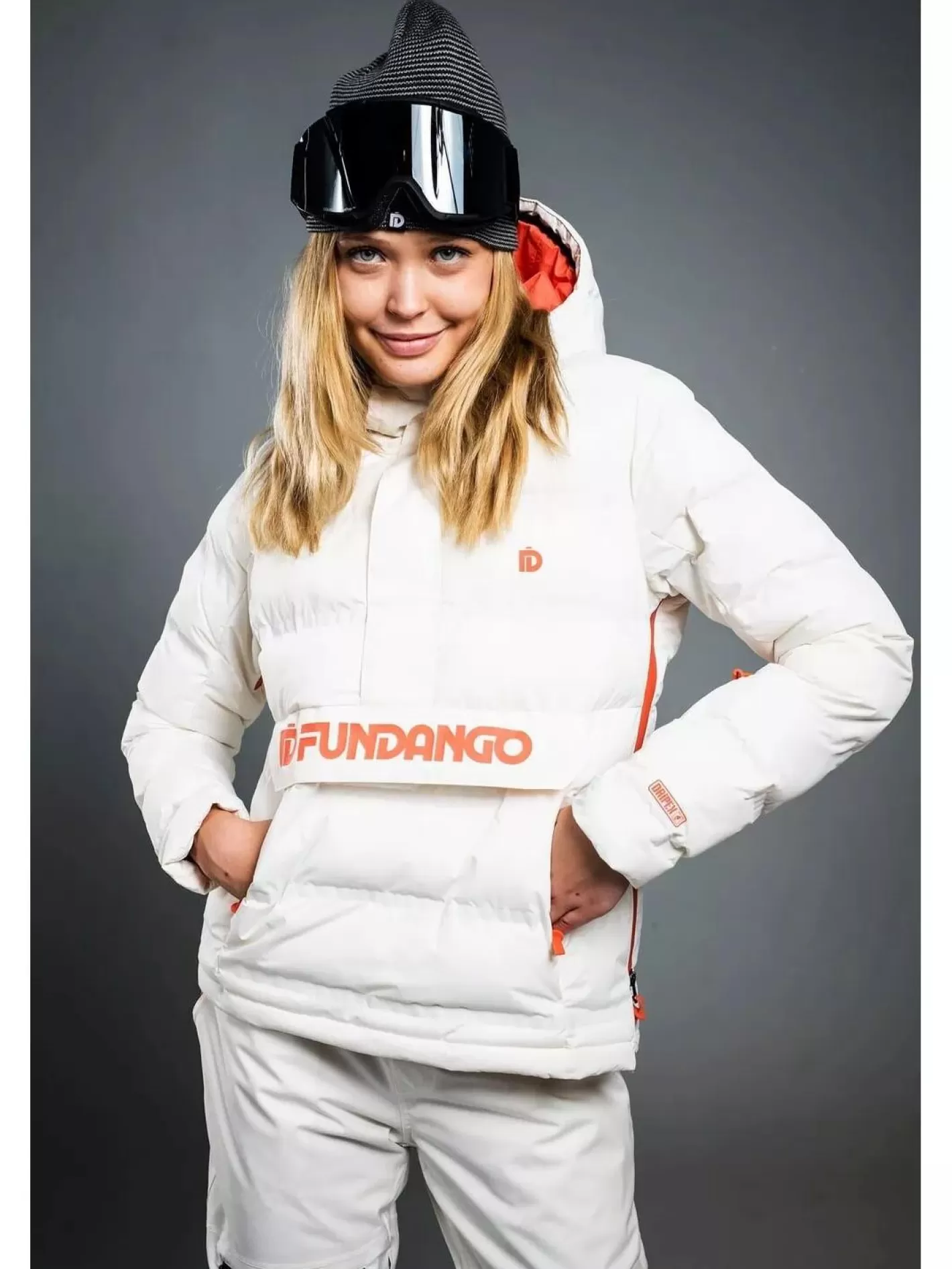 Ski Jacket^Fundango Everett Padded Anorak White