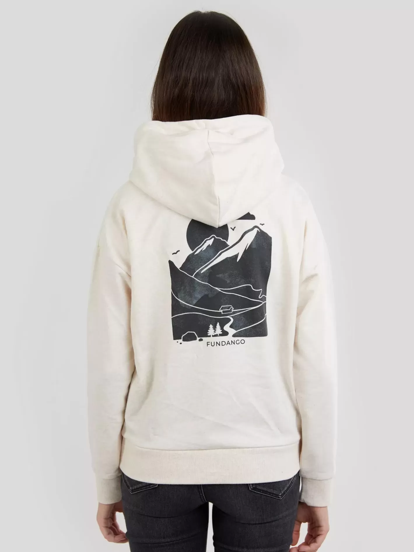 Sweatshirt^Fundango Haley Hooded Sweatshirt White