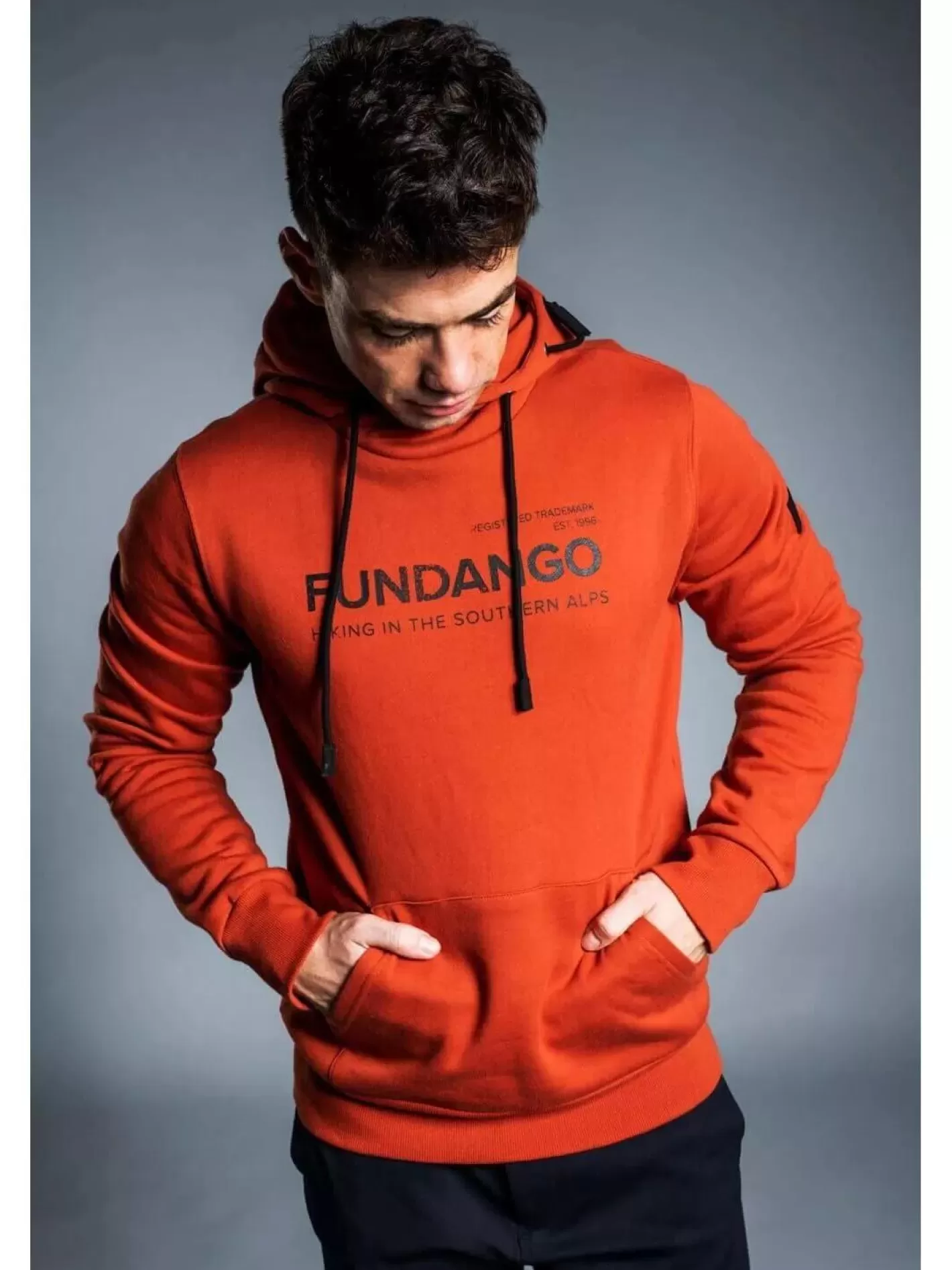 Sweatshirt^Fundango Hoover Hooded Pullover Orange