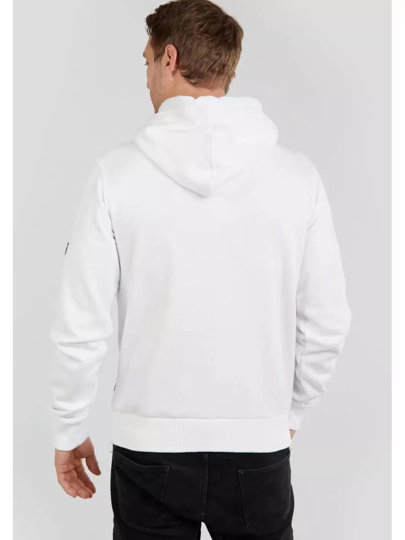 Sweatshirt^Fundango Hoover Hooded Sweatshirt White