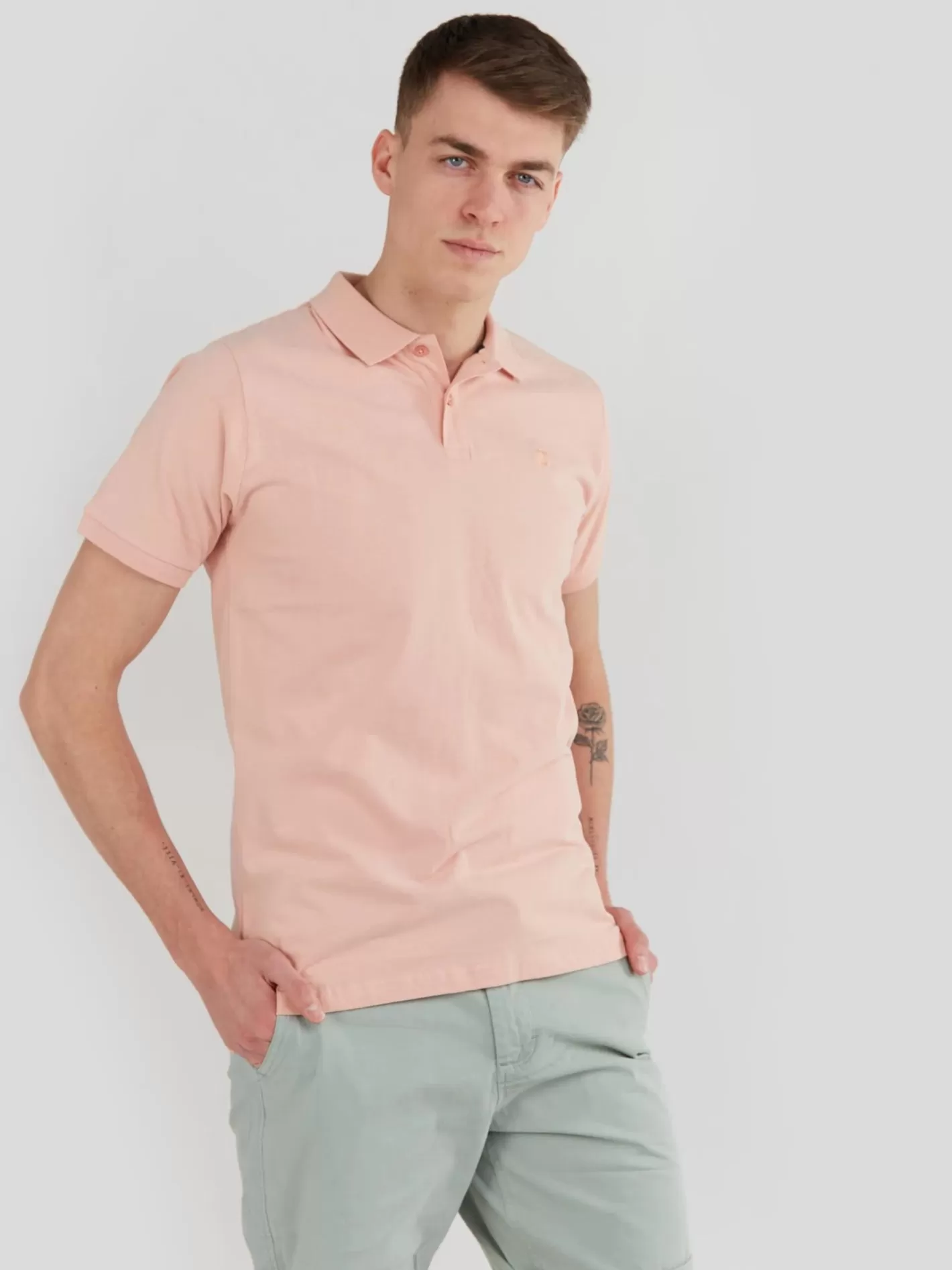 Polo Shirt^Fundango Incognito Mono Poloshirt Pink