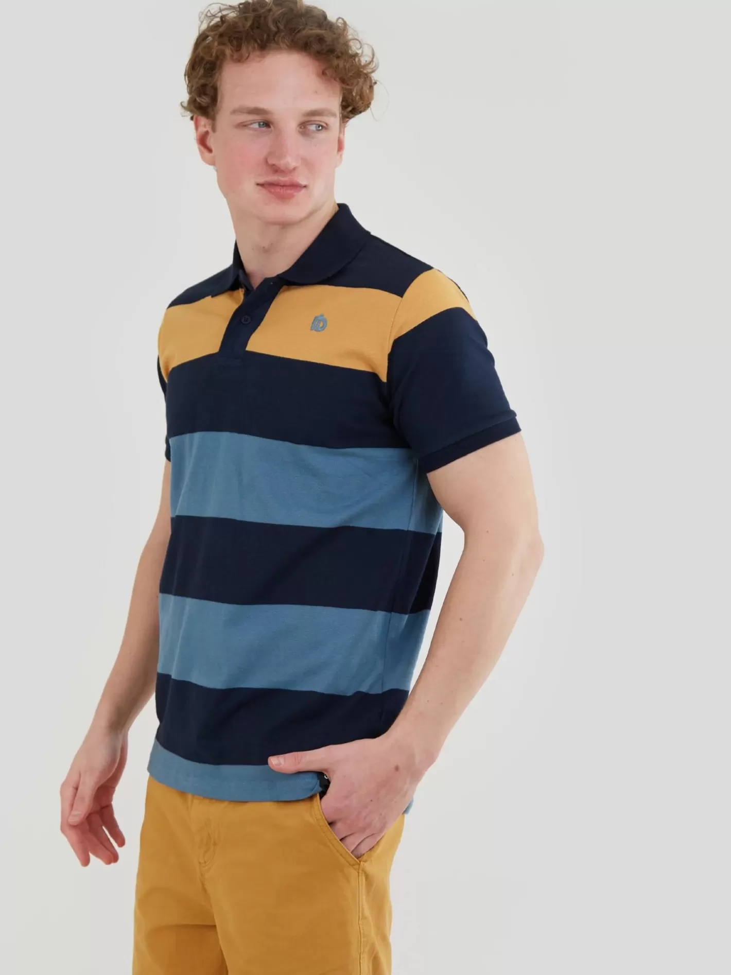 Polo Shirt^Fundango Incognito Stripe Poloshirt Dark Blue