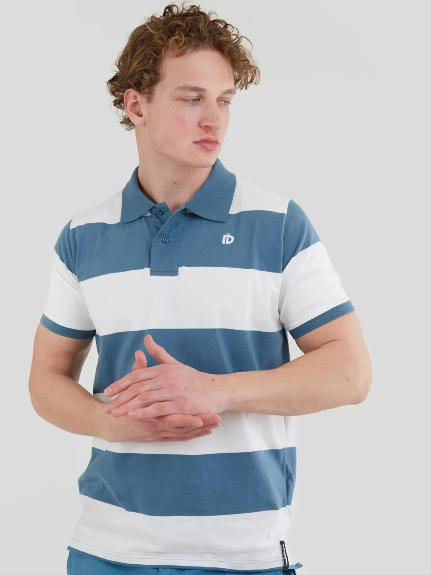 Polo Shirt^Fundango Incognito Stripe Poloshirt Blue