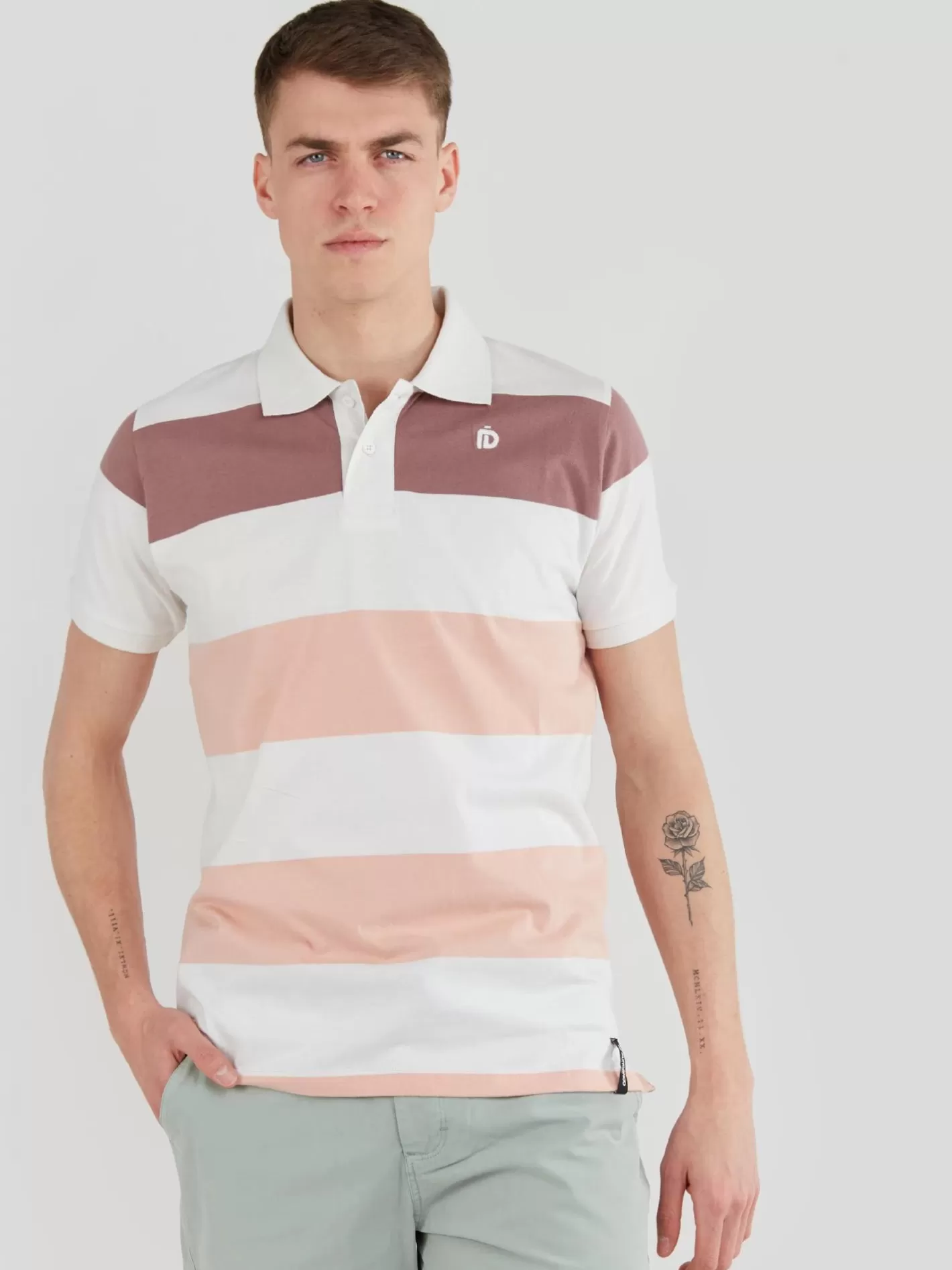 Polo Shirt^Fundango Incognito Stripe Poloshirt White