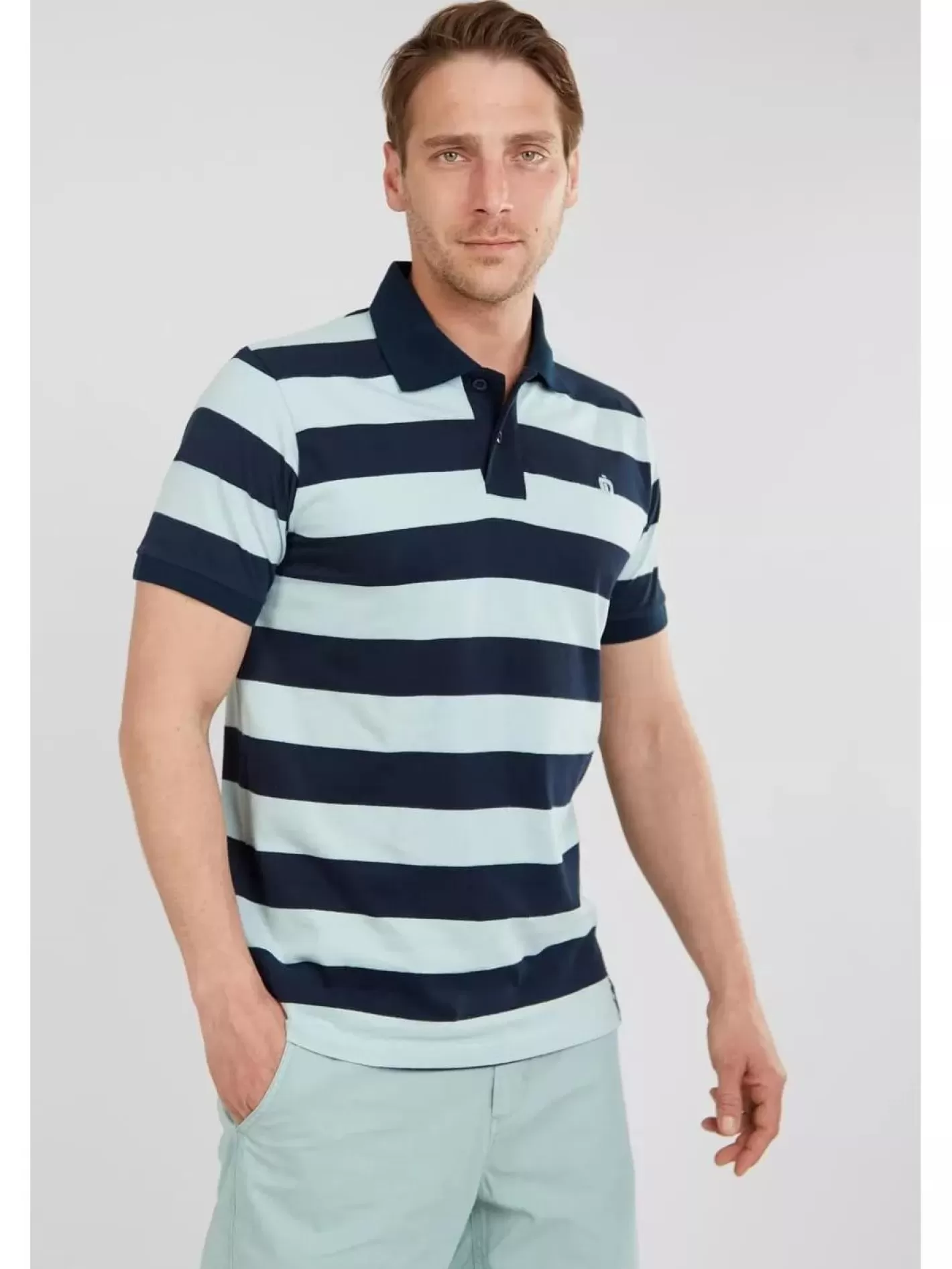 Polo Shirt^Fundango Incognito Stripe Poloshirt Green