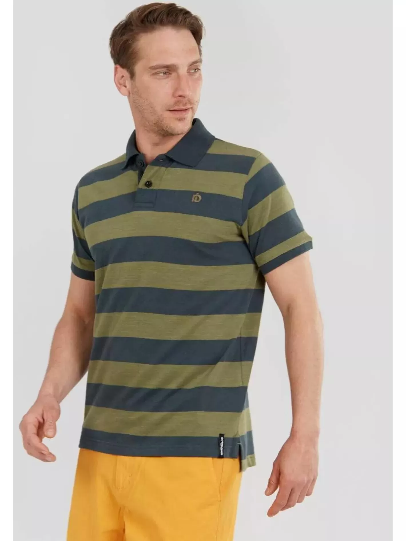 Polo Shirt^Fundango Incognito Stripe Poloshirt Oliv