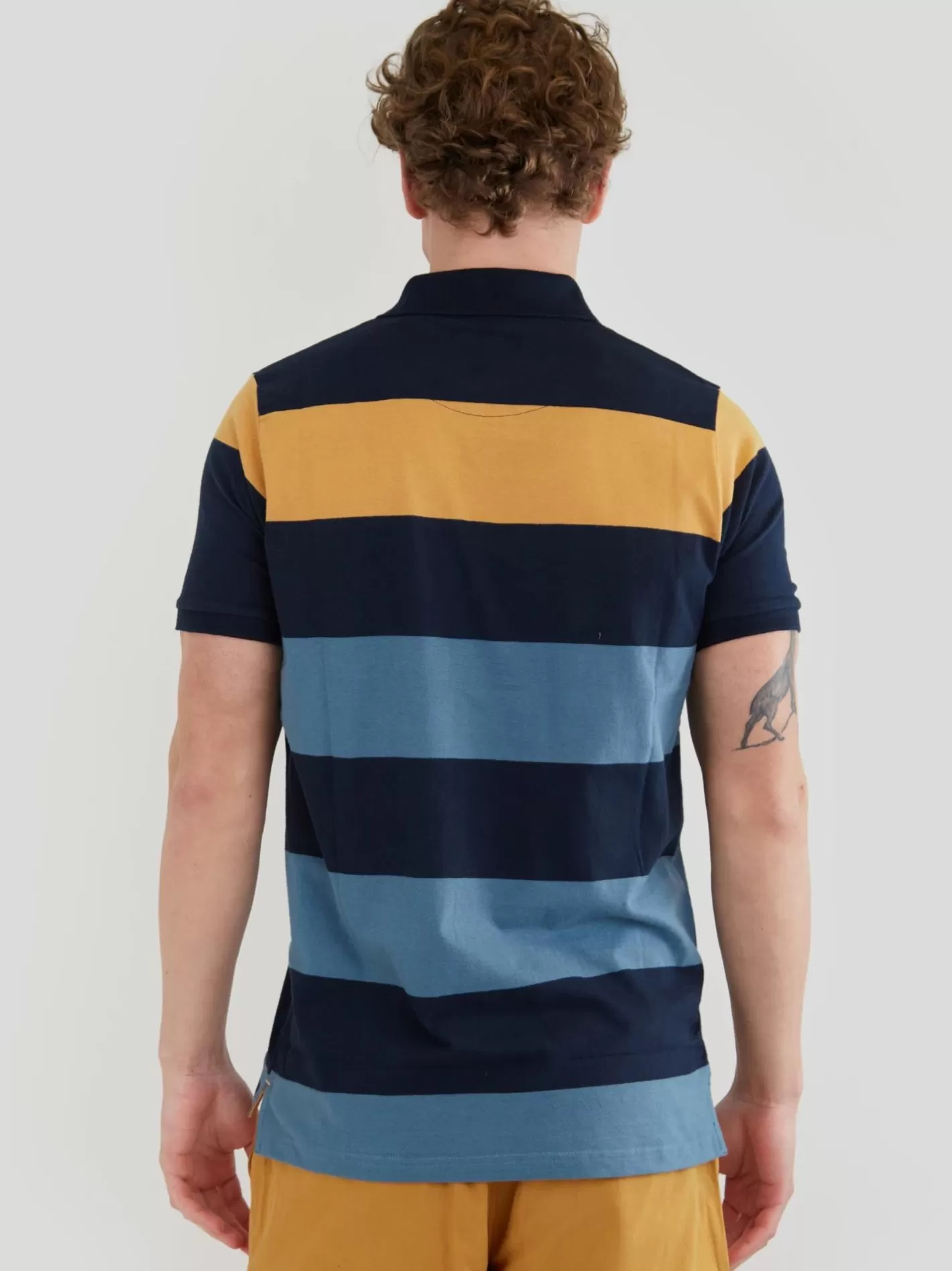 Polo Shirt^Fundango Incognito Stripe Poloshirt Dark Blue