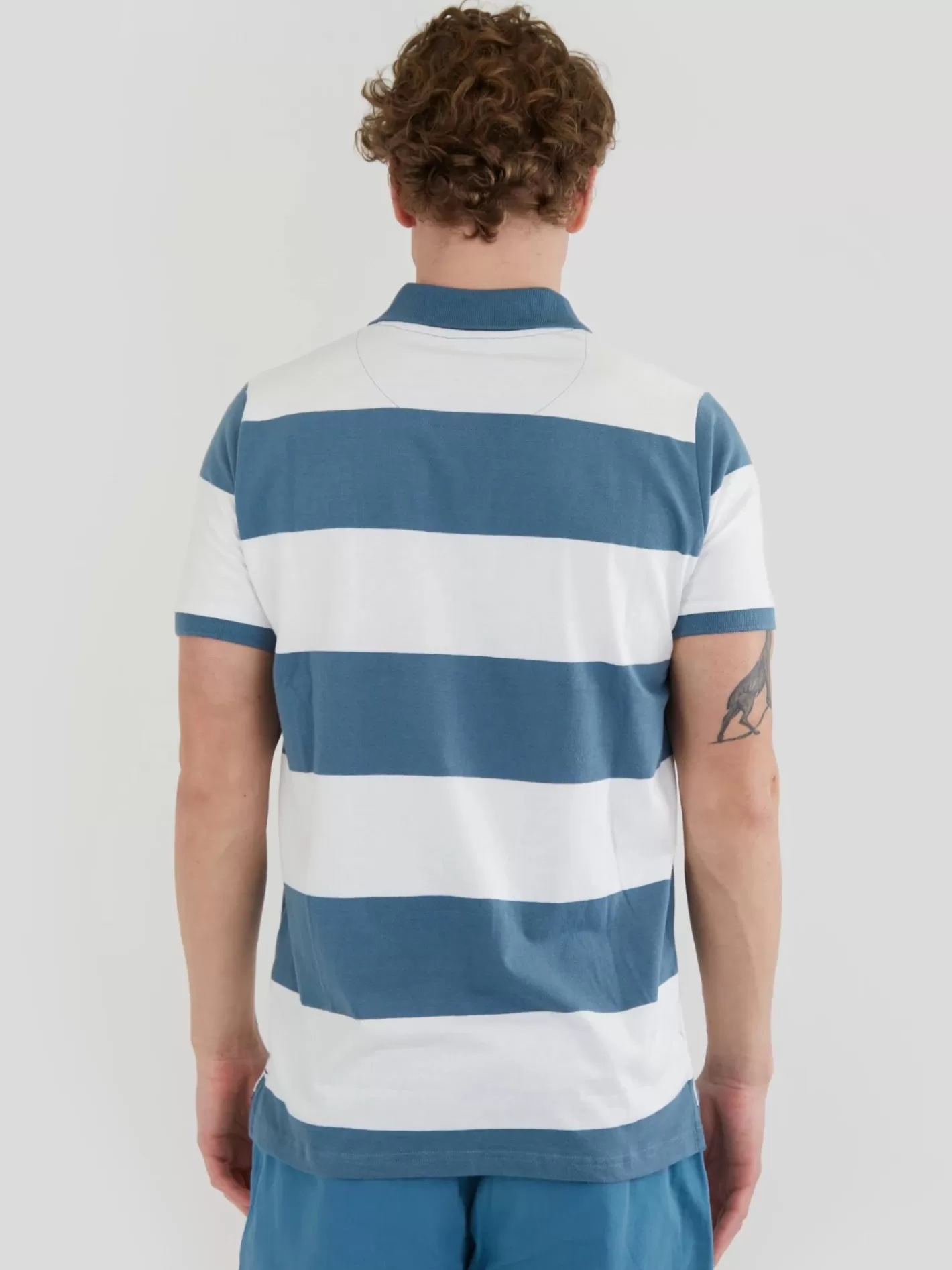 Polo Shirt^Fundango Incognito Stripe Poloshirt Blue