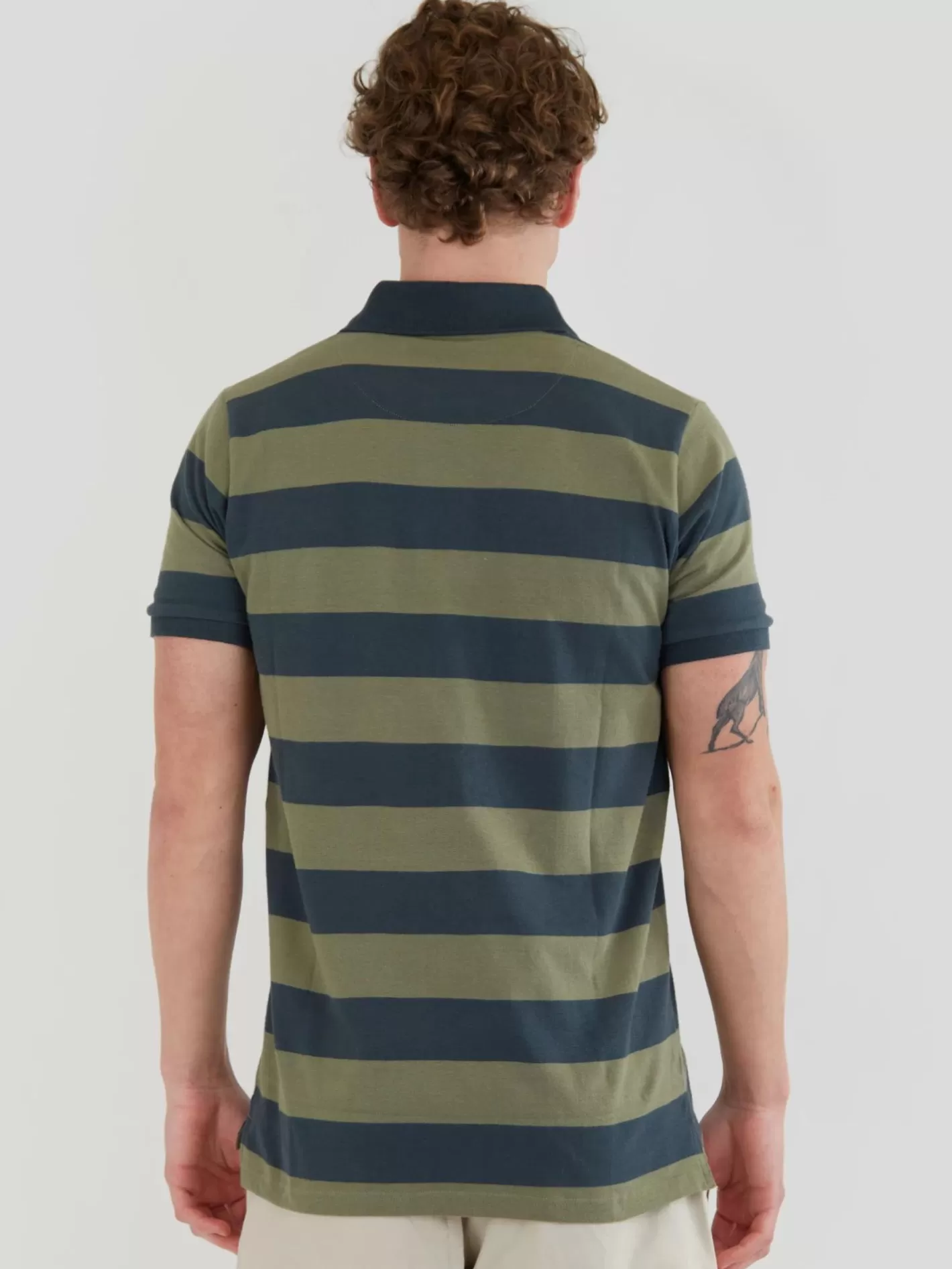 Polo Shirt^Fundango Incognito Stripe Poloshirt Oliv