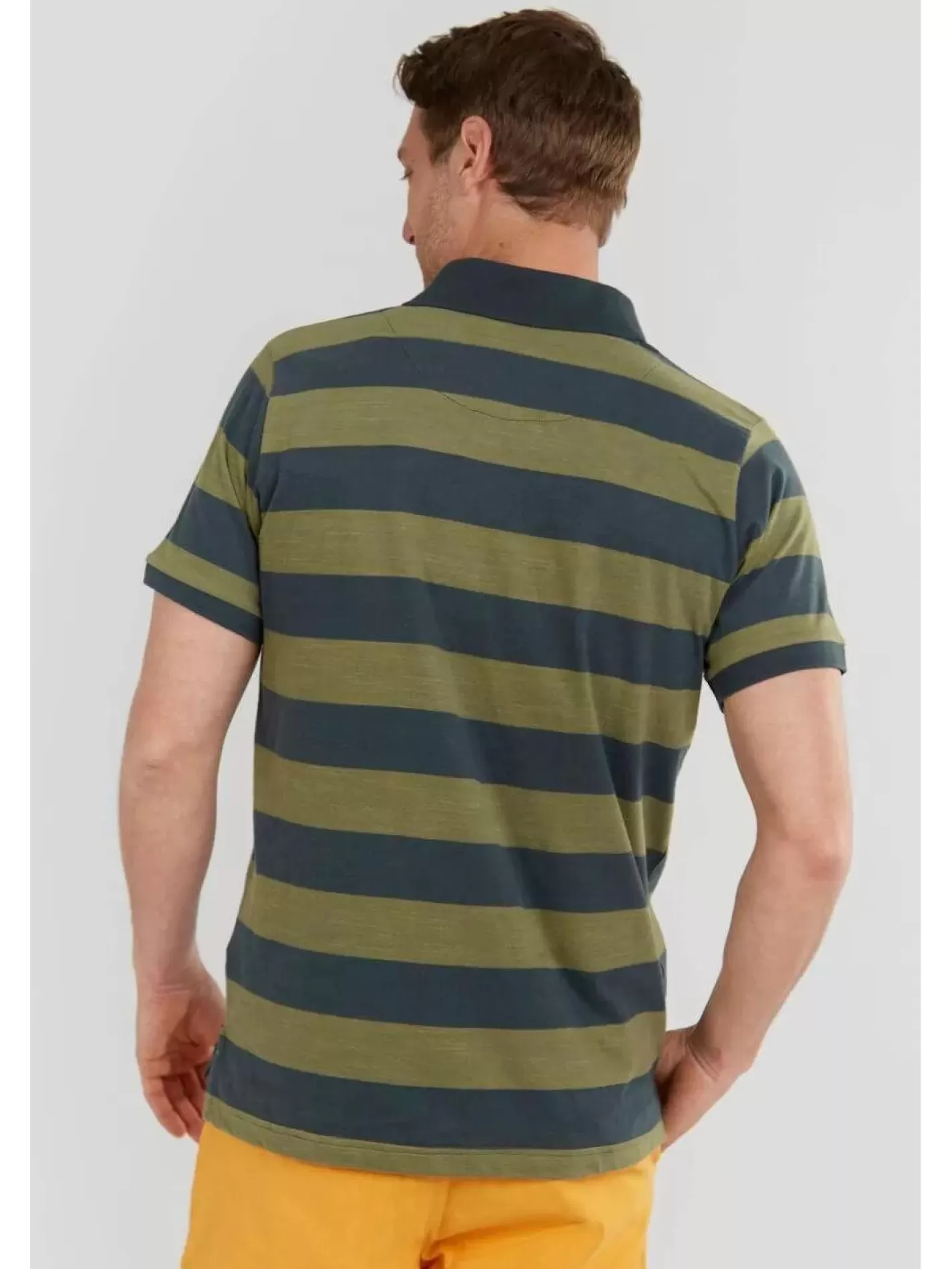 Polo Shirt^Fundango Incognito Stripe Poloshirt Oliv