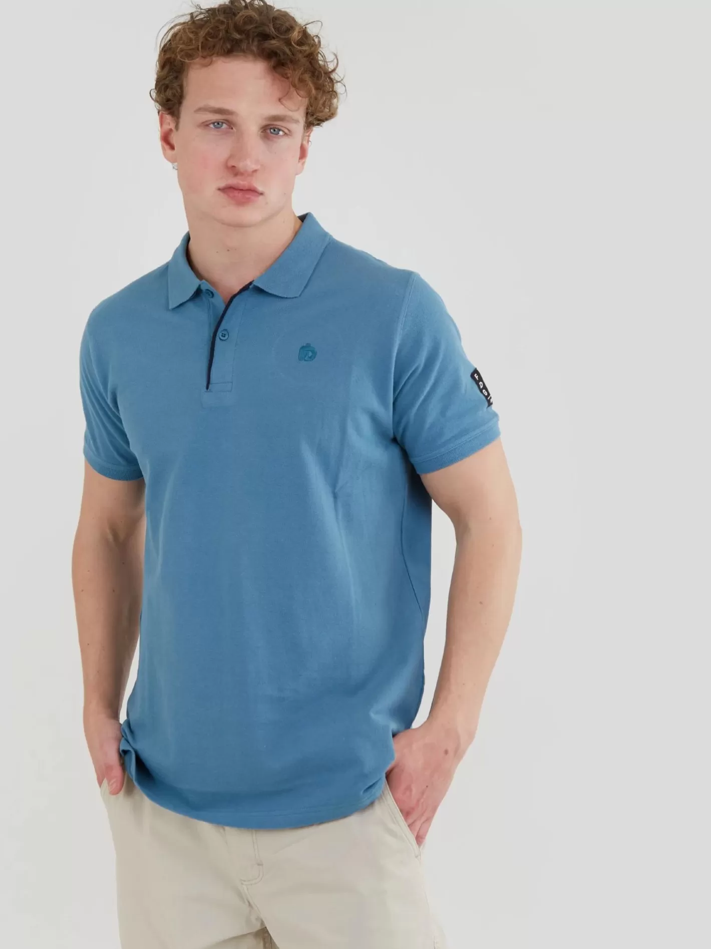 Polo Shirt^Fundango Molton Poloshirt Blue