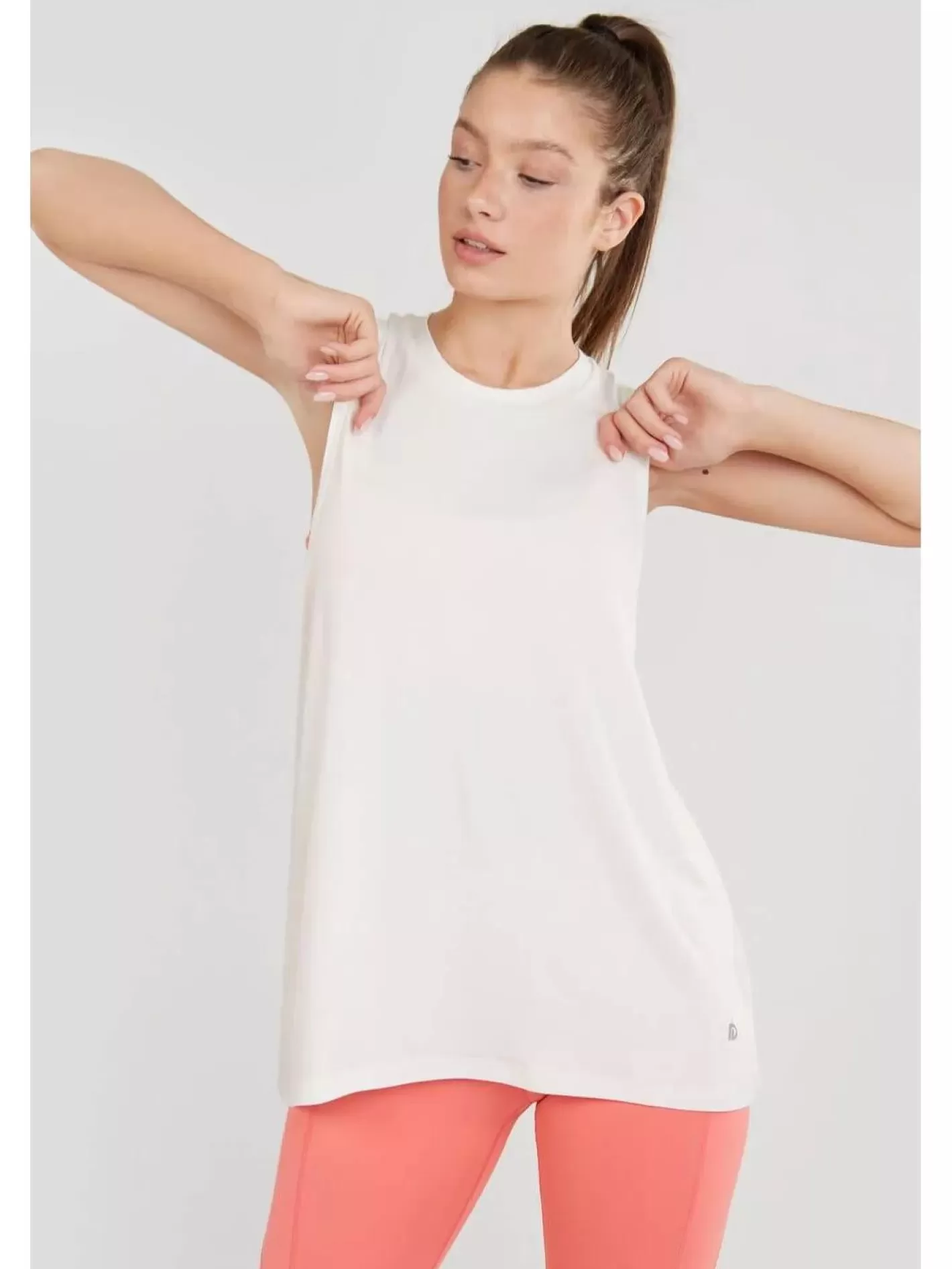 Sport Top & Bra^Fundango Neesa Loose Tank Top White