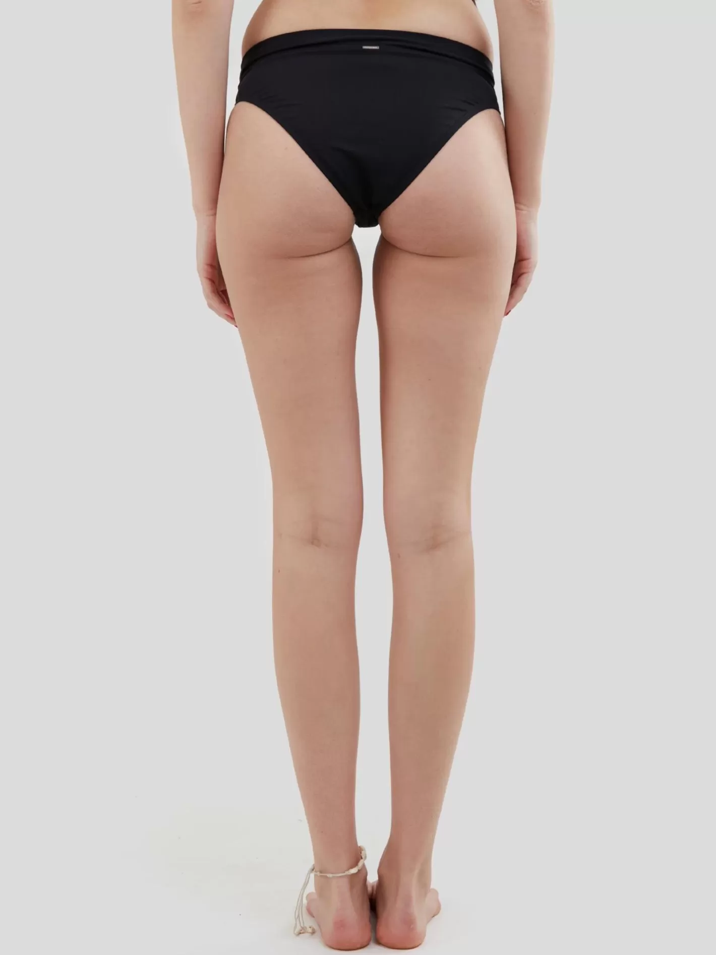 Bikinis^Fundango Sahara Mid Waist Full Bottoms Black