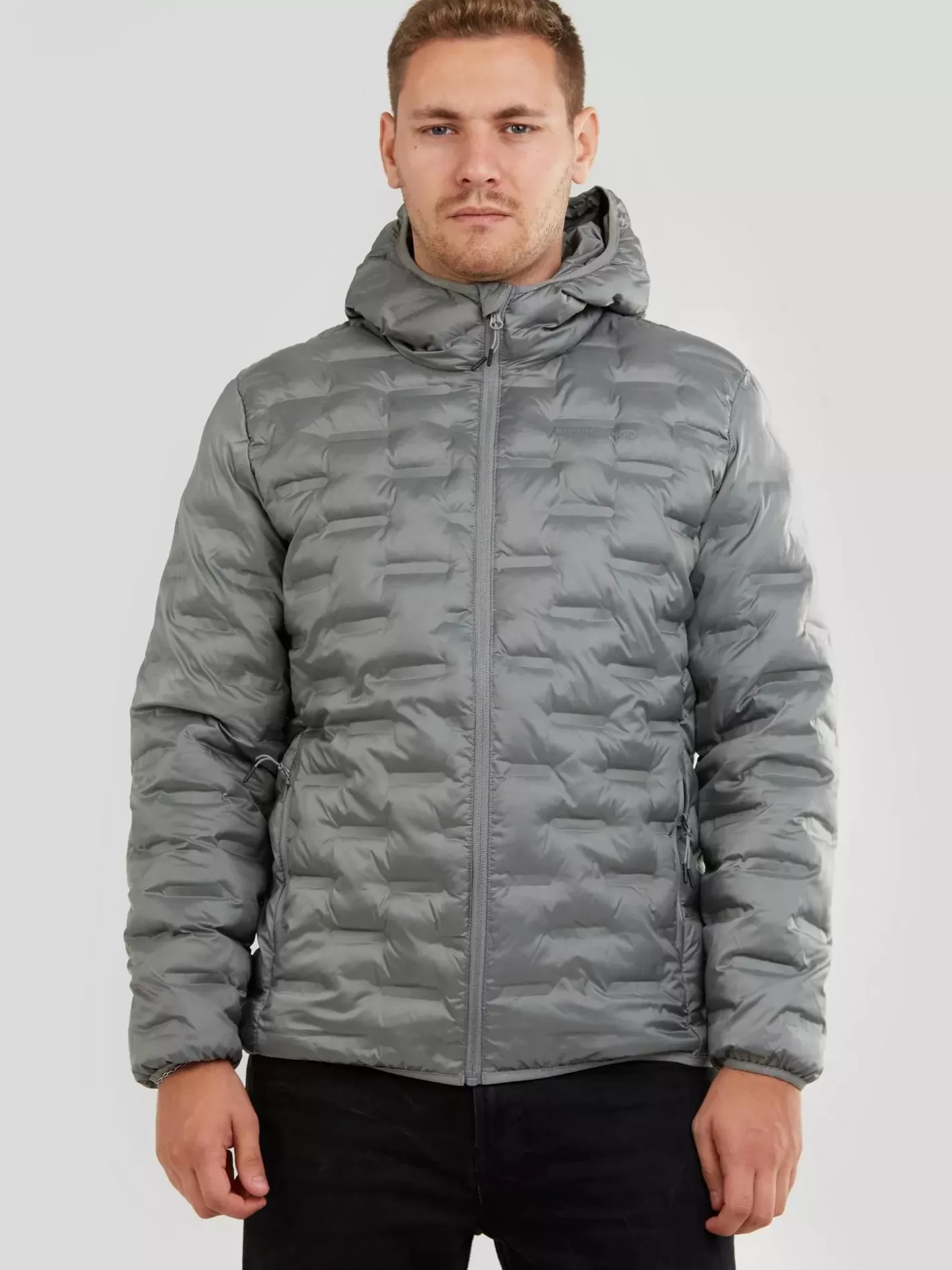 Casual Jacket^Fundango Smoke Hooded Jacket Grey