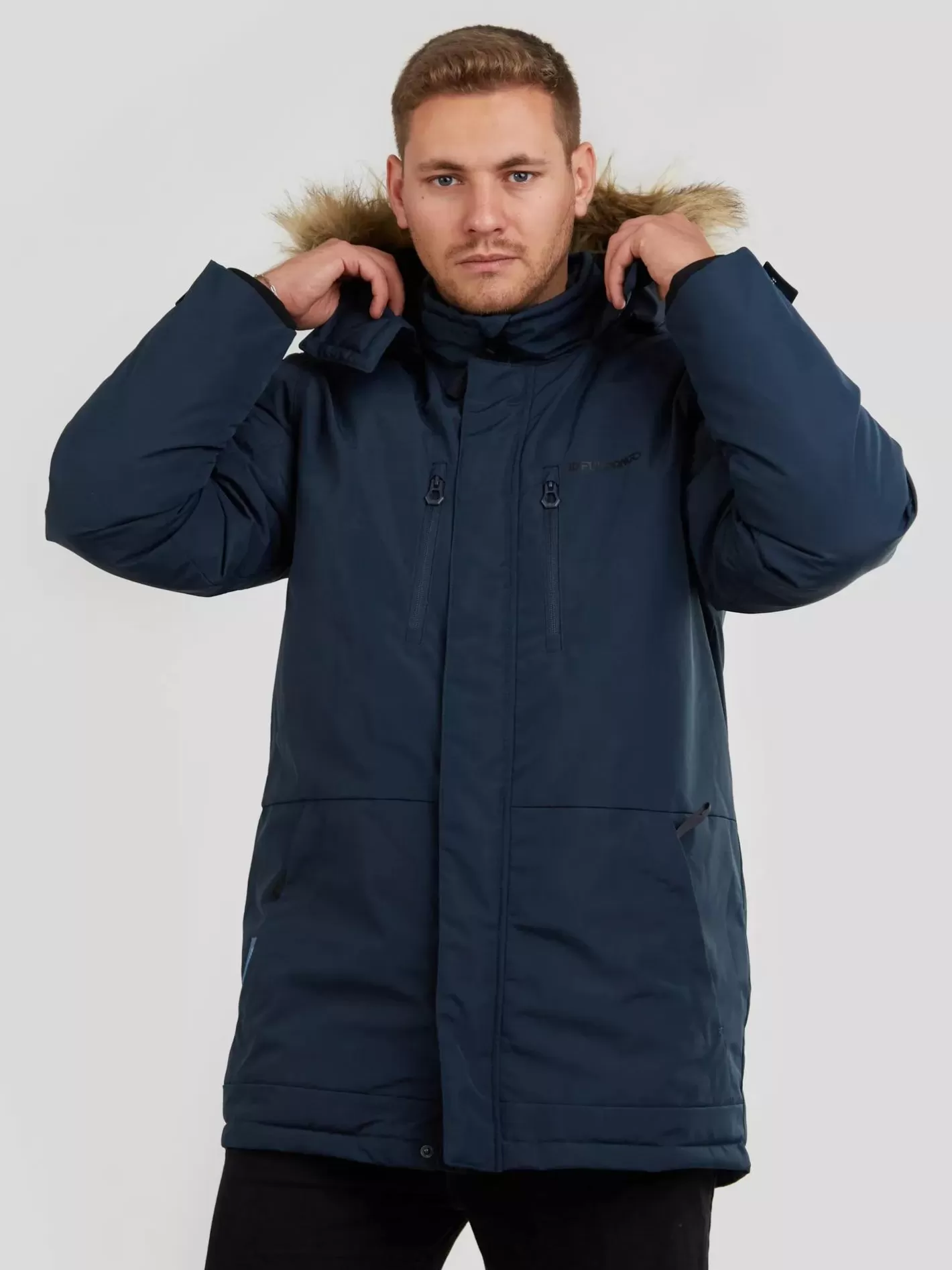 Winter Coat^Fundango Spirit Parka Jacket Dark Blue