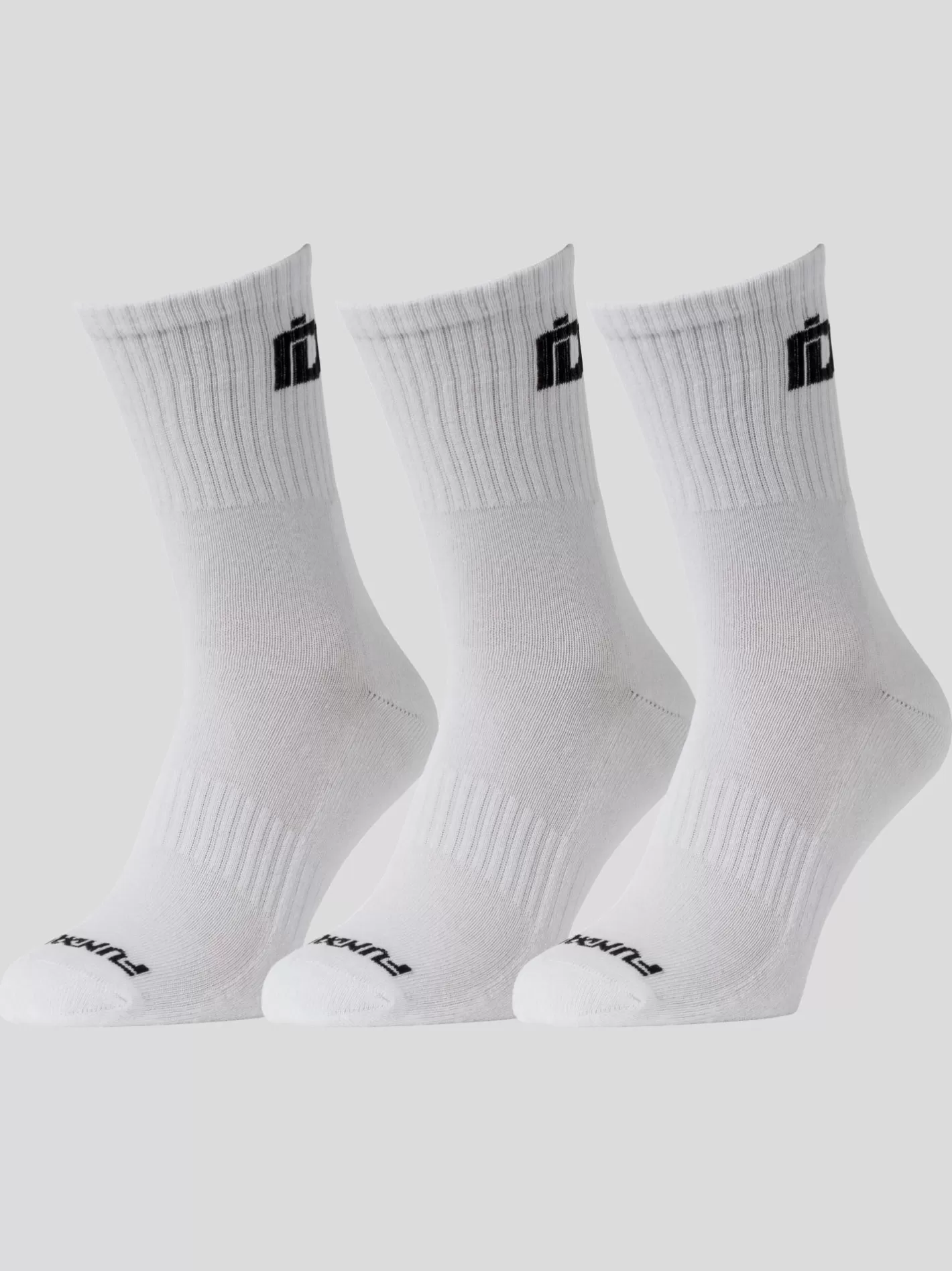 Socks^Fundango Sport 3 Pack White