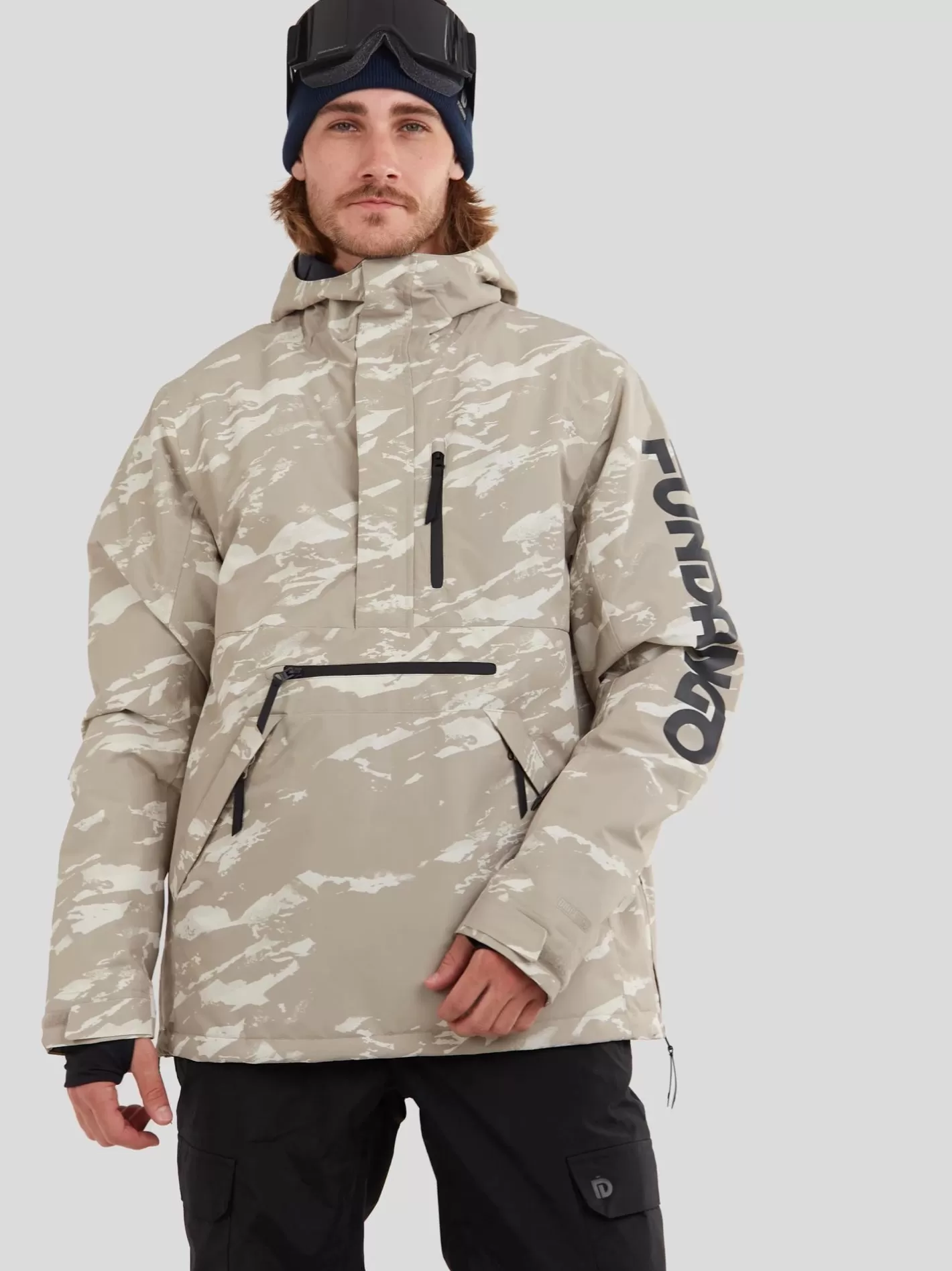 Ski Jacket^Fundango Tilbury Logo Anorak Grey